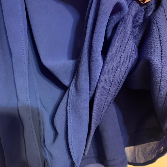 ROYAL BLUE LINED BELL SLEEVE ROMPER - Picture 14 of 15